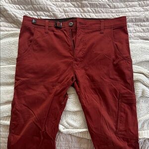 Prana Men's Cargo Pants in Rich Red
